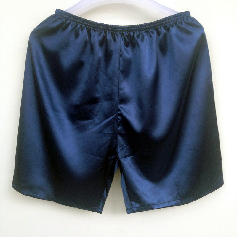 Men's Simple Home 5-point Silk Ice Silk Shorts