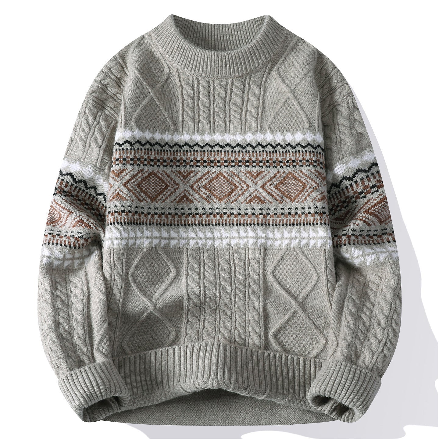 Autumn And Winter Fashion Trend Mock Neck Sweater Men