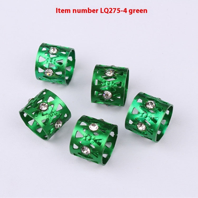 Wig Decoration Hollow Jeweled 7 Color Aluminum  Aluminum Headwear Hair Ring