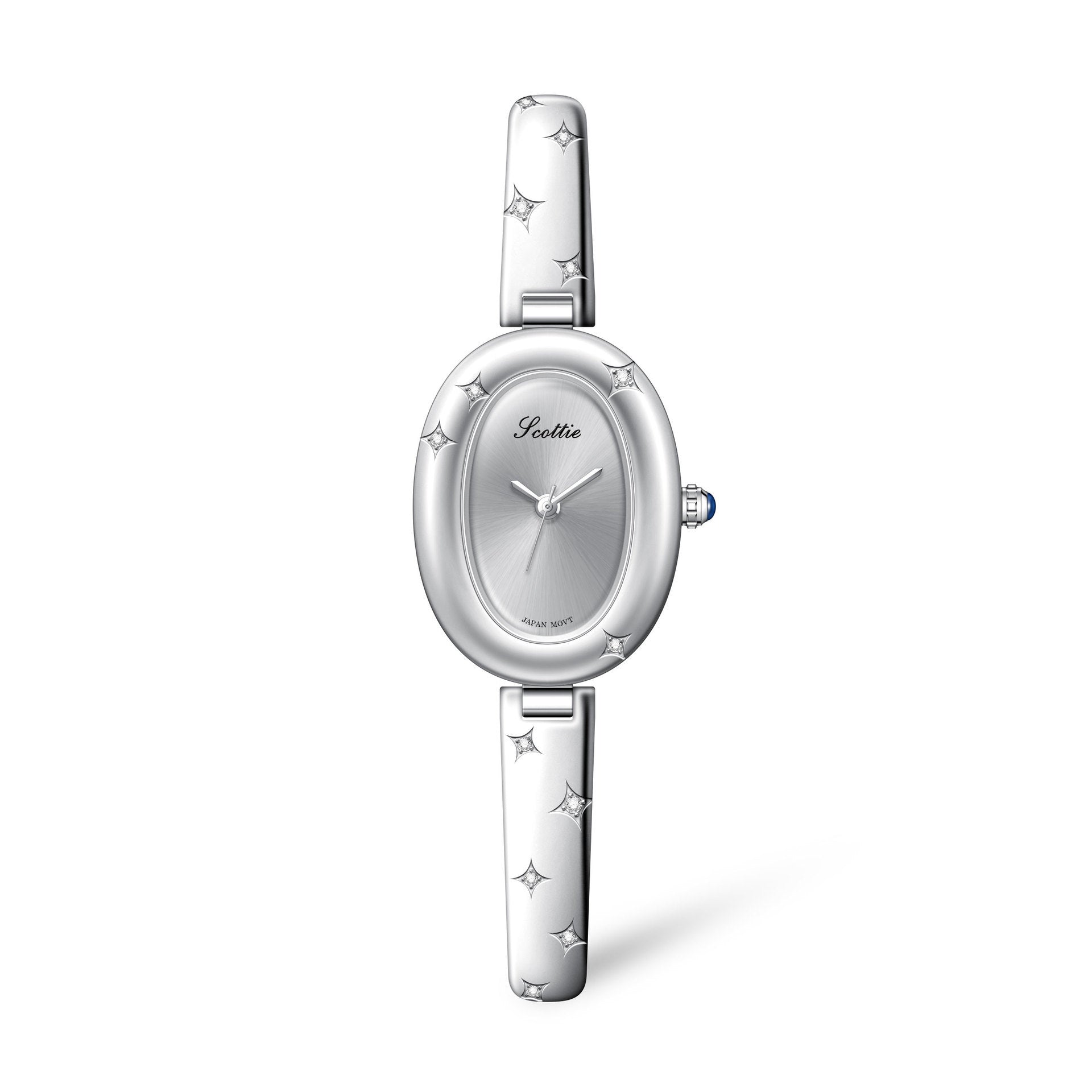Oval Disk Bracelet Watch