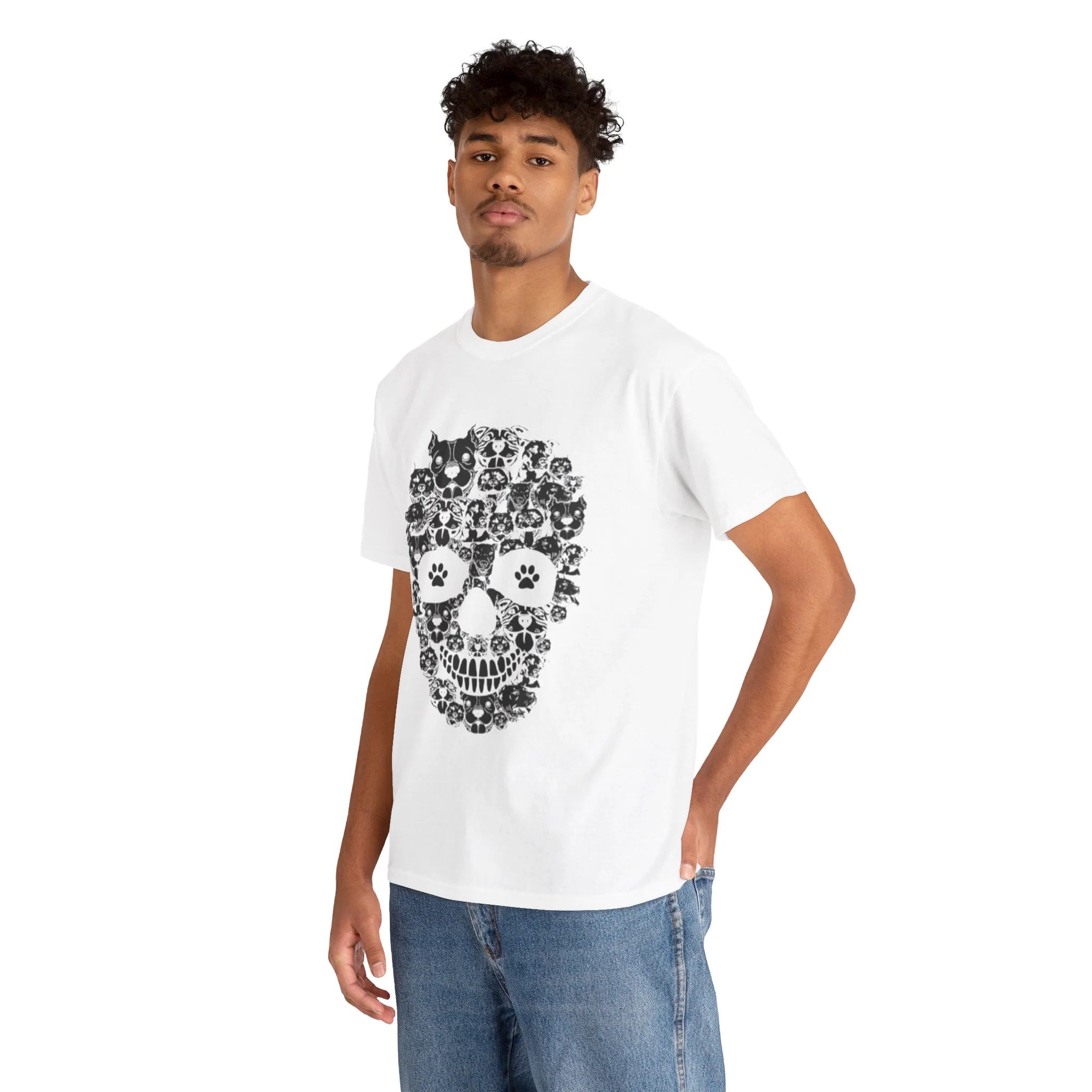 T-shirt Men And Women Couple Solid Color White Printing