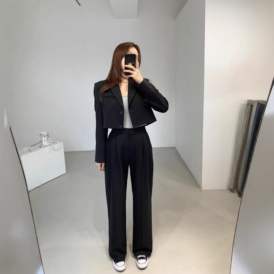Small Business Suit Coat High Waist Straight Women's Casual Pants