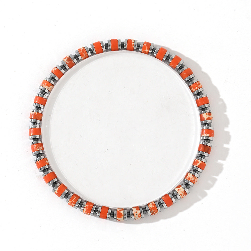 Natural Semi-precious Stone Beads String Men's Bracelet
