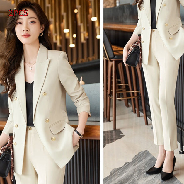 Spring And Autumn Business Two-piece Set For Women