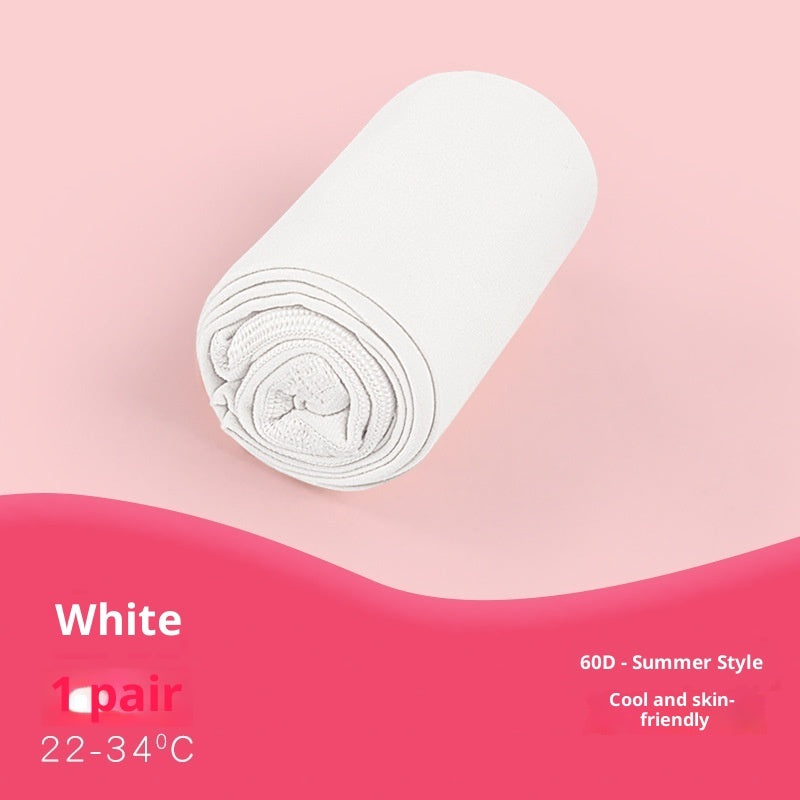 Girls' Solid Color Summer Thin Velvet Children's Dance Socks