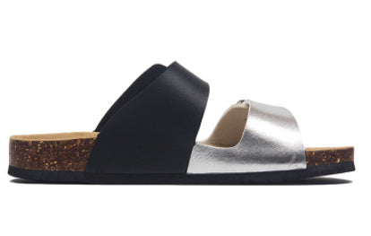 Maibulun Flat Cork Slippers Color Matching Ins Style Summer Beach Outdoor Home Sandals Couple Plus Size
