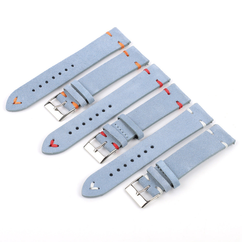 Suede Genuine Leather Strap 18mm 20mm 22mm 24mm