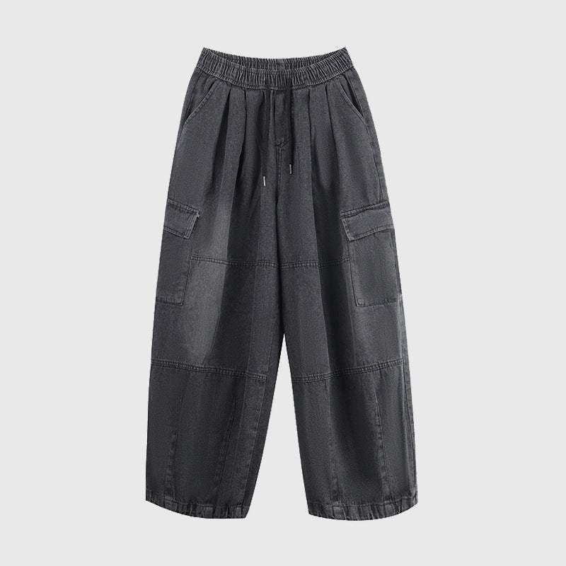 Loose Wide-leg Work New Washed Profile Jeans