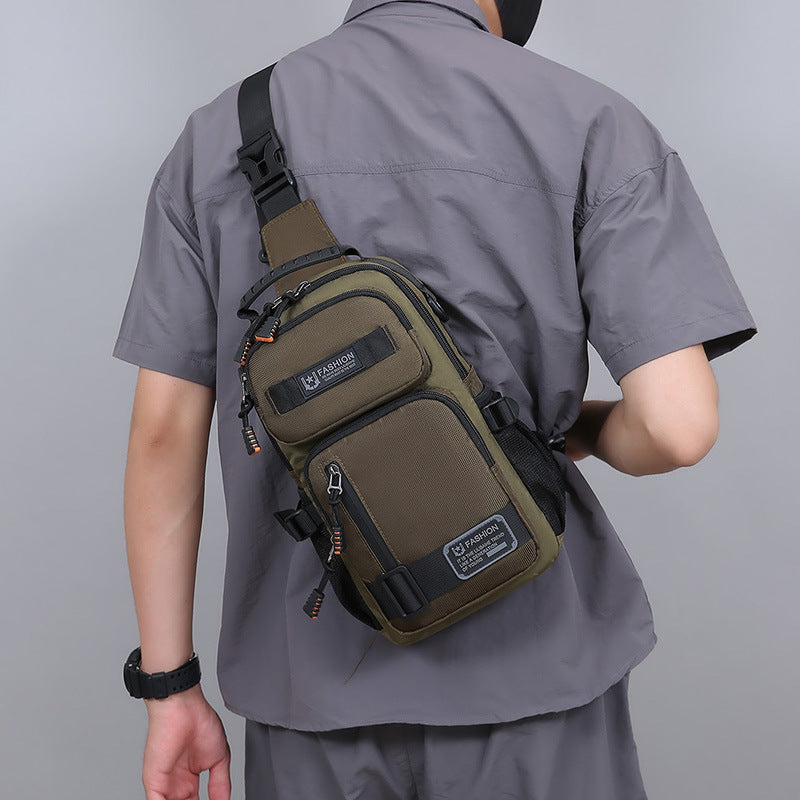 Men's Chest Bag Large Capacity Personalized Trendy Portable Shoulder