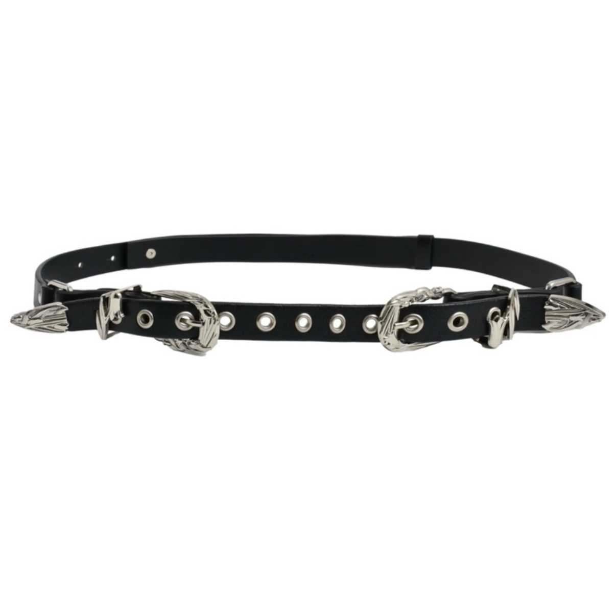 Double-headed Western Lily Retro Commuter Cowhide Belt