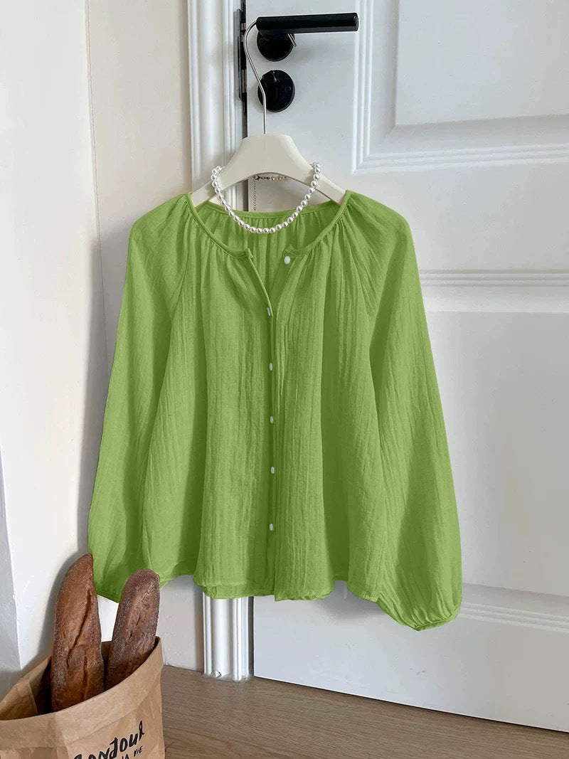 Summer Cotton-Linen Sun-Protective Shirt For Women