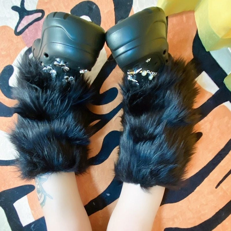 Fur Plush Thickened Warm Leg Niche Wear