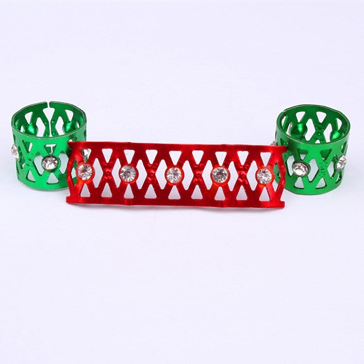 Wig Decoration Hollow Jeweled 7 Color Aluminum  Aluminum Headwear Hair Ring