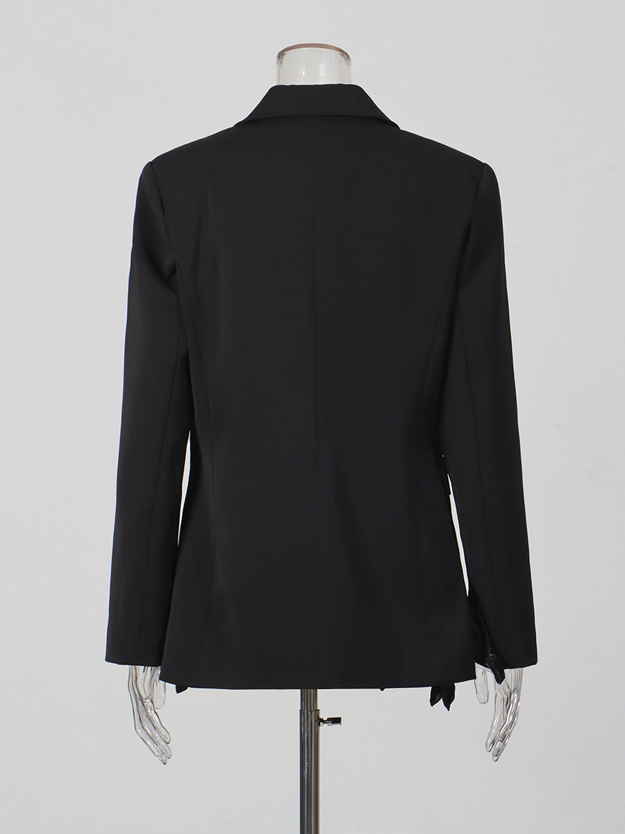 Elegant Three-dimensional Floral Loose-fitting Blazers