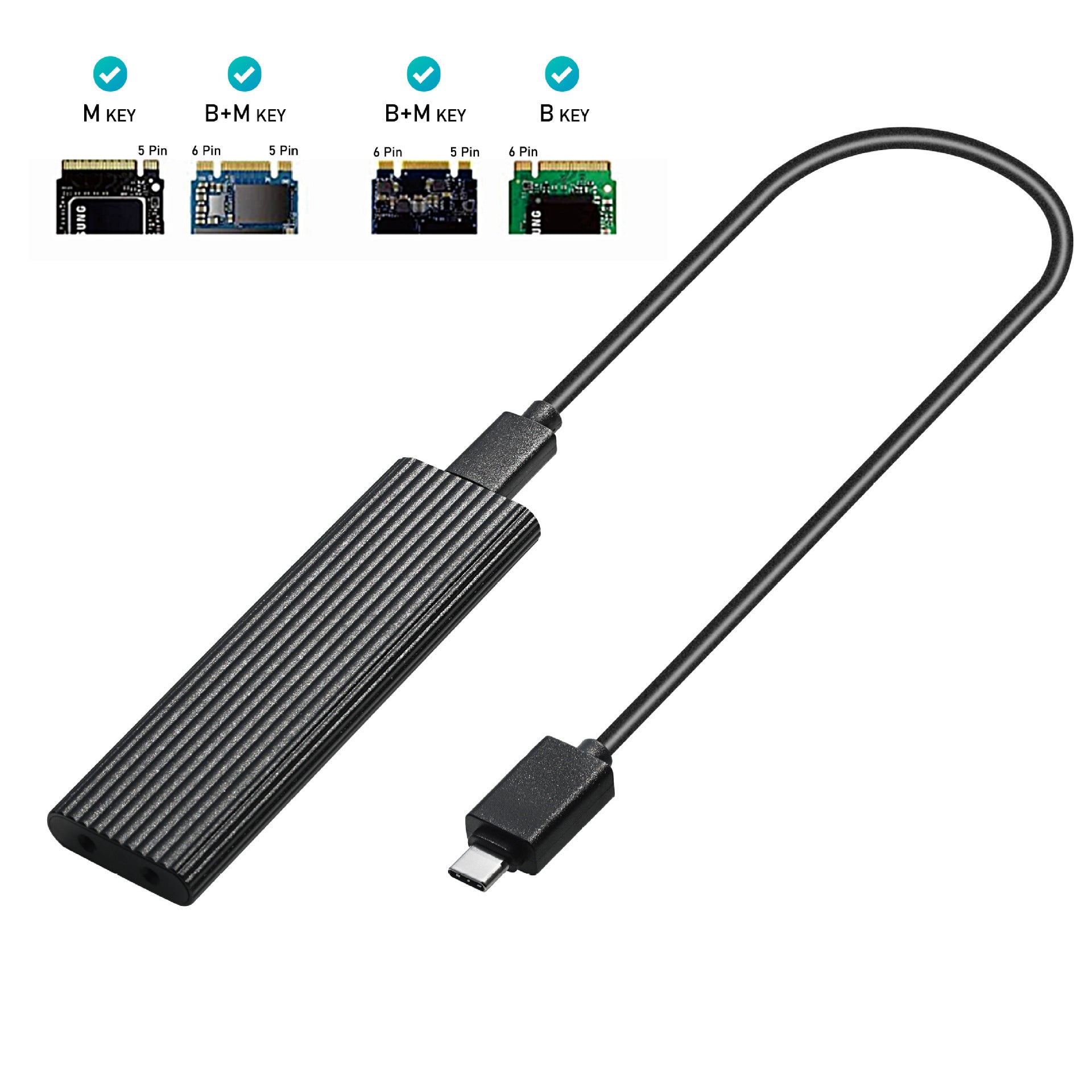 Dual Protocol SSD Universal Hard Disk Enclosure