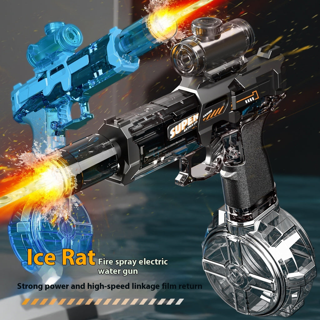 New Ice Mouse Ice Explosion Electric Water Gun Children's High-speed Continuous Hair Linkage Reloading Large Capacity Water Pistols Toy