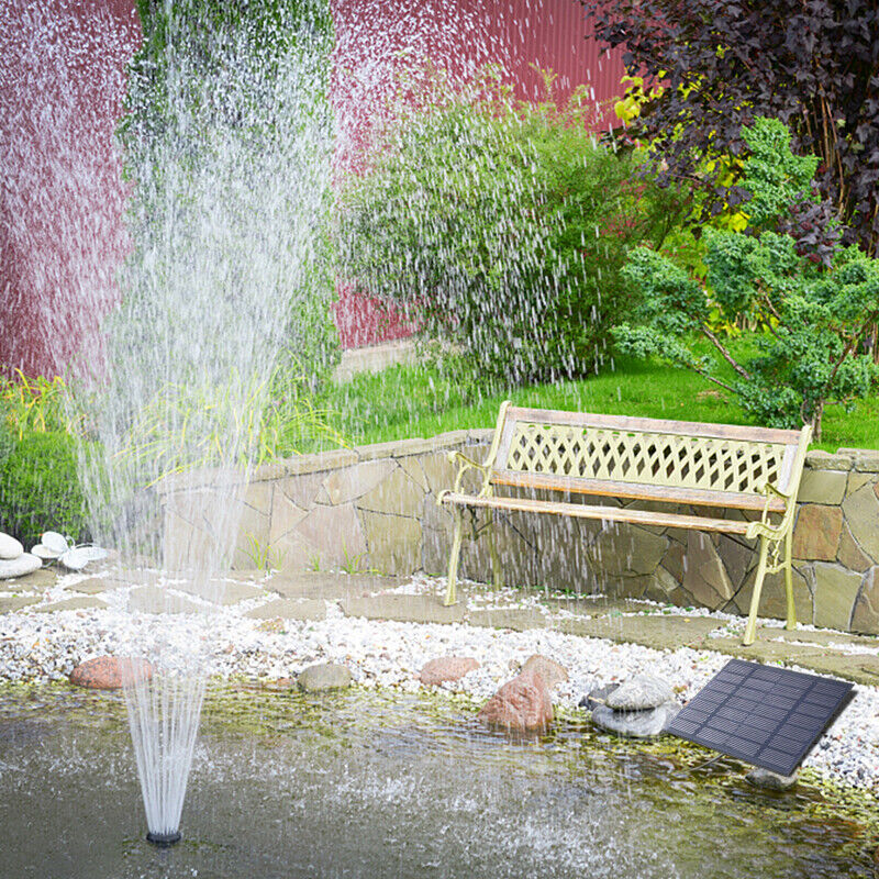 Solar Panel Powered Water Feature Garden Pool Pond Fish Aquarium Fountain