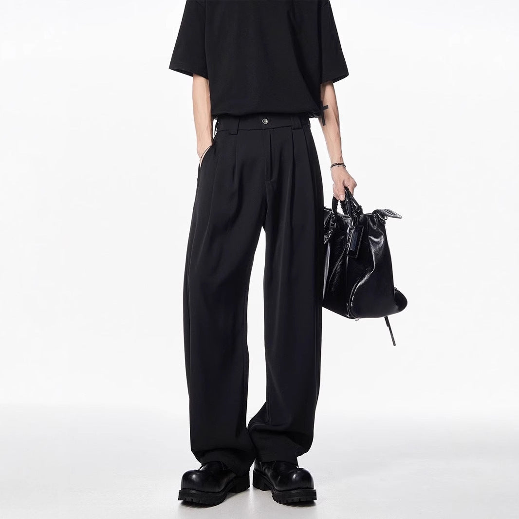Fashion Personality Drape Ice Silk Leggings Men