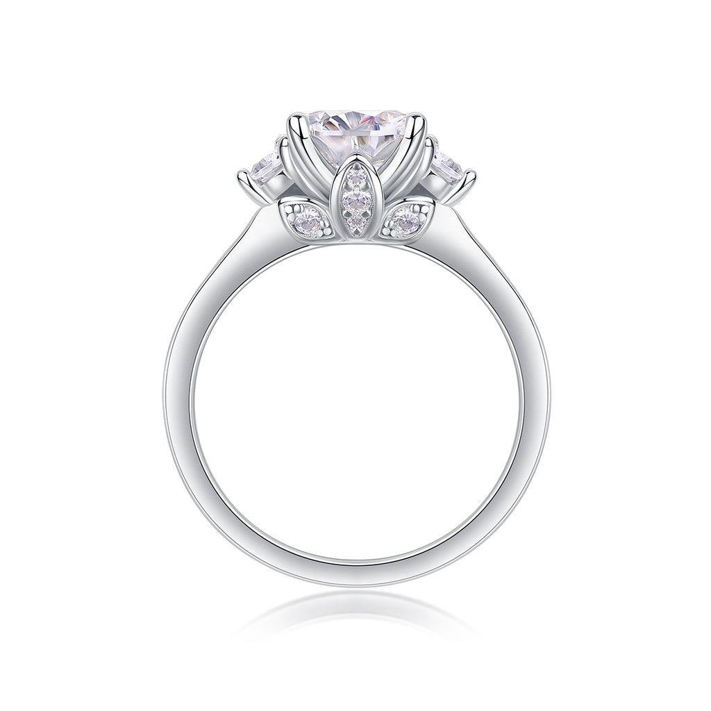 1Starry Night Brilliance - A Fashionable And Luxurious Jewelry Piece Set With 2-carat Moissan Diamond S925 Sterling Silver And Platinum-plated Diamond Prohibit TikTok sales