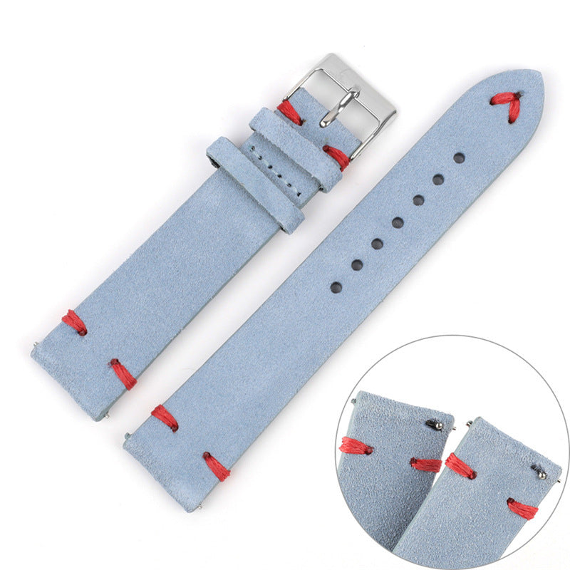 Suede Genuine Leather Strap 18mm 20mm 22mm 24mm