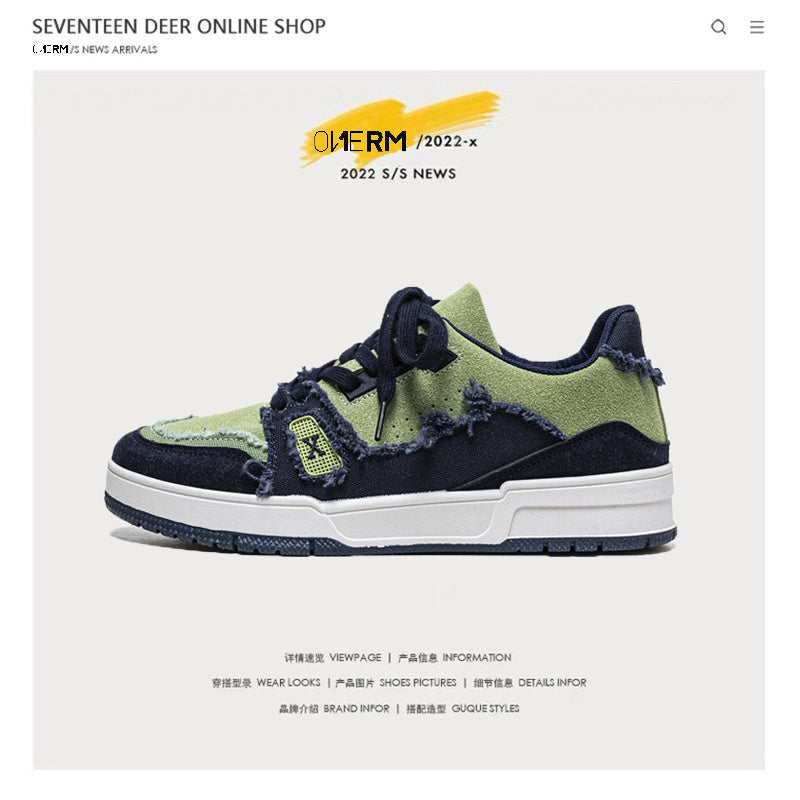 Breathable Leisure Hong Kong Style Retro Men's Shoes