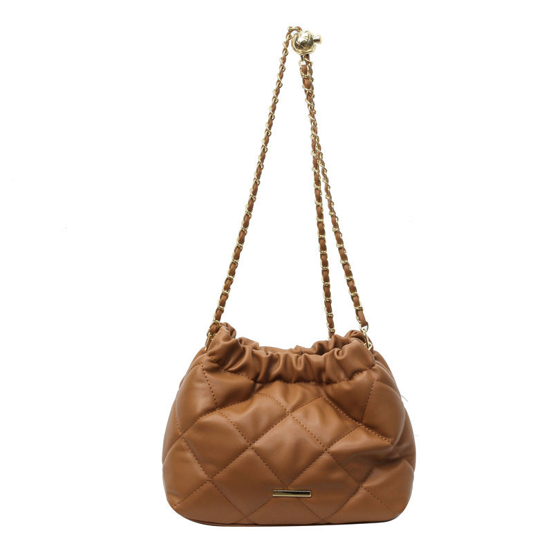 Women's Fashion Casual Rhombus Shoulder Bag Chain Messenger Bag