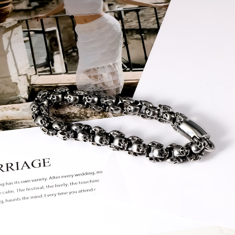 Skull Titanium Steel Men's Bracelet