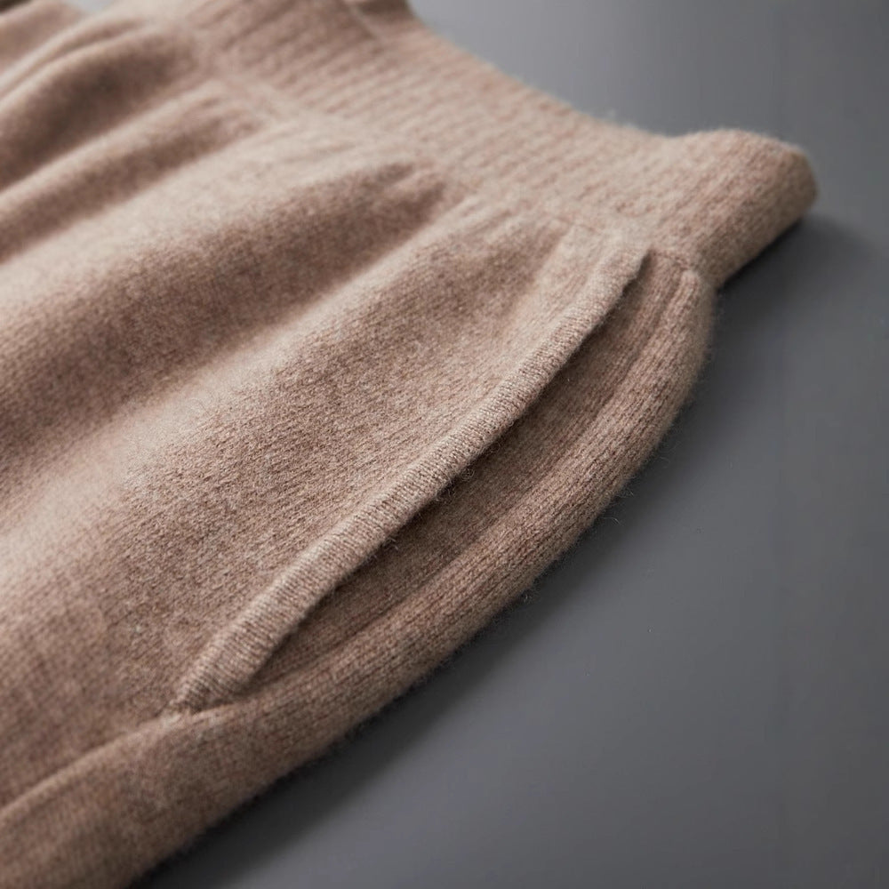 Men's Thick Cashmere Pants High Waist