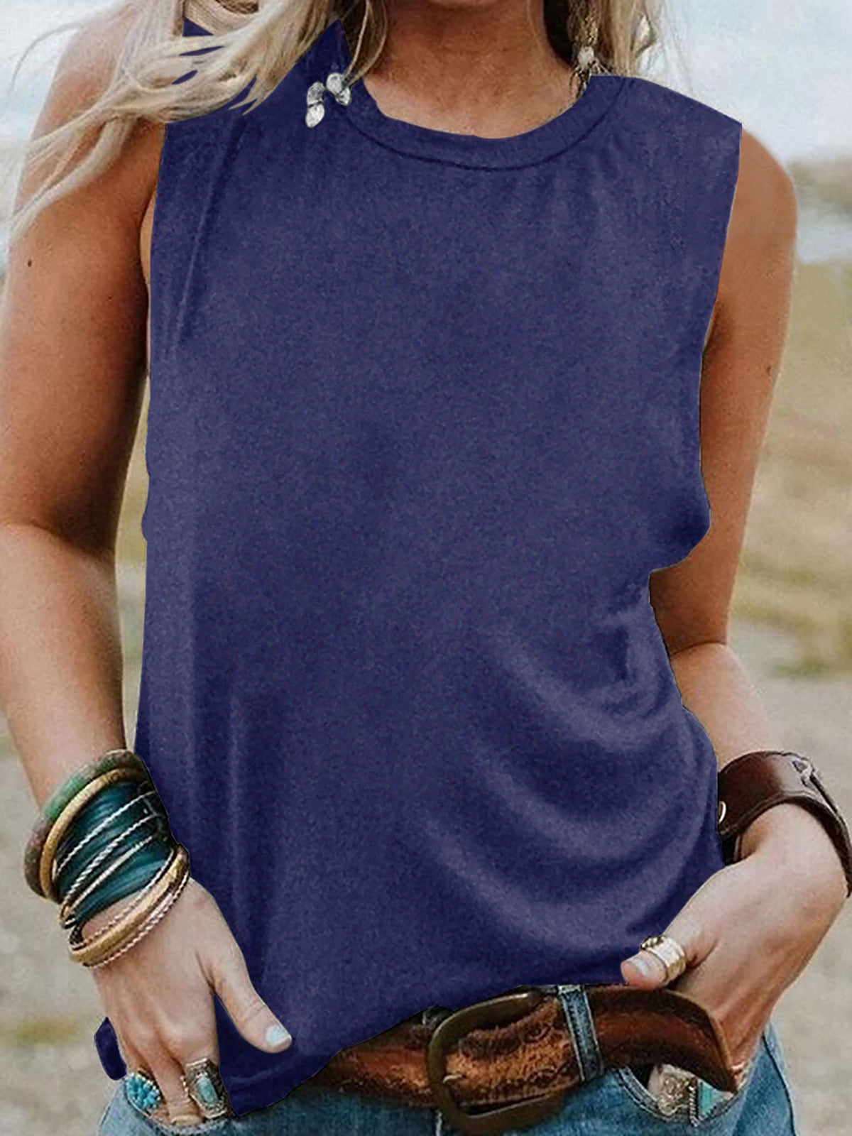 European And American Sleeveless Top Women's Loose