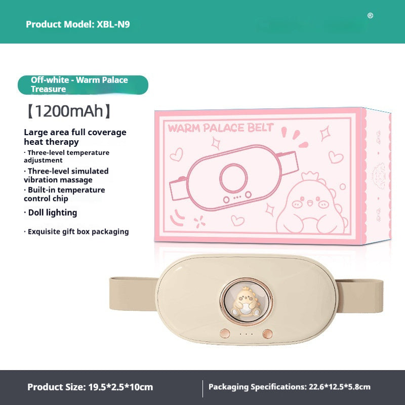 Hot Compress Vibration Massage Waist Supporter Usb Charging Multifunctional