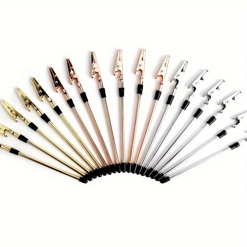 Jewelry Bracelet Accessory Tool Gold-Plated Iron Rod Multi-Functional Alligator Clip Note Holder 155mm