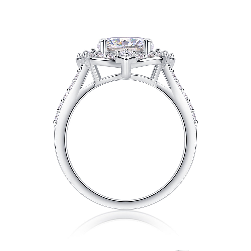 1Camellia - A Fashionable Jewelry Ring Set With Moissanite S925 Sterling Silver And Gold-plated Diamond Prohibit TikTok sales