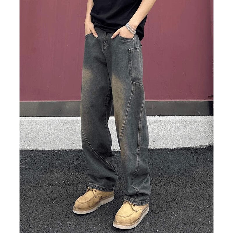 American High Street Machete Jeans Men's Spring And Autumn Ruoshuai
