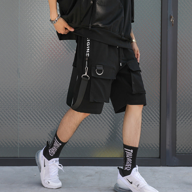 Men's casual loose hip hop overalls