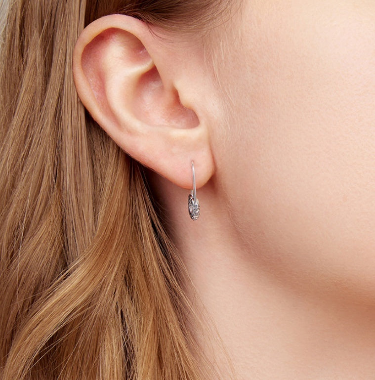 Original Retro Rolling Grass Pattern Clip Ear Hook