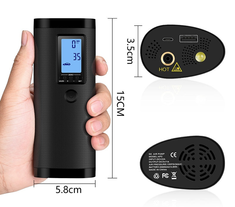 Inflatable pump high-pressure portable electric pump