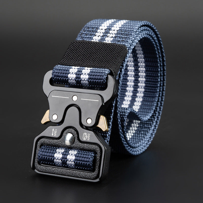 Men's Outdoor Nylon Elastic Buckle Belt Work Clothes Belt