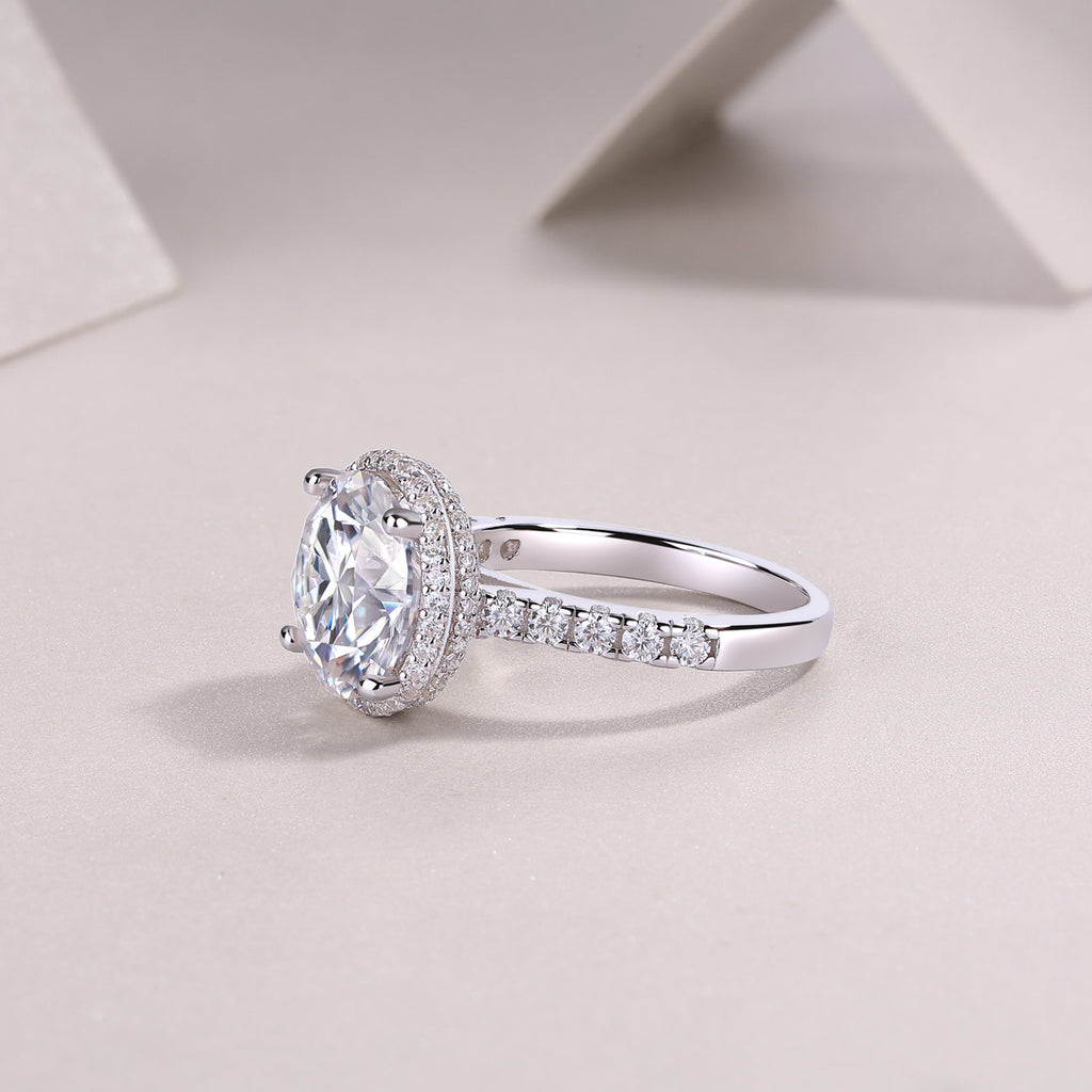 1Starry Sky - A Fashionable And Luxurious Jewelry Piece Set With 5-carat Moissan Diamond S925 Sterling Silver And Platinum-plated Diamond Prohibit TikTok sales
