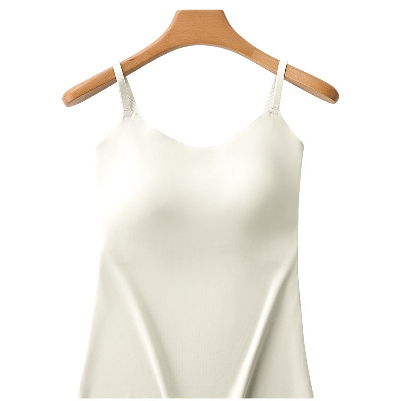 Summer Fixed Cup Without Steel Ring Outer Wear Traceless Bottoming Plus Size Slip Top Women