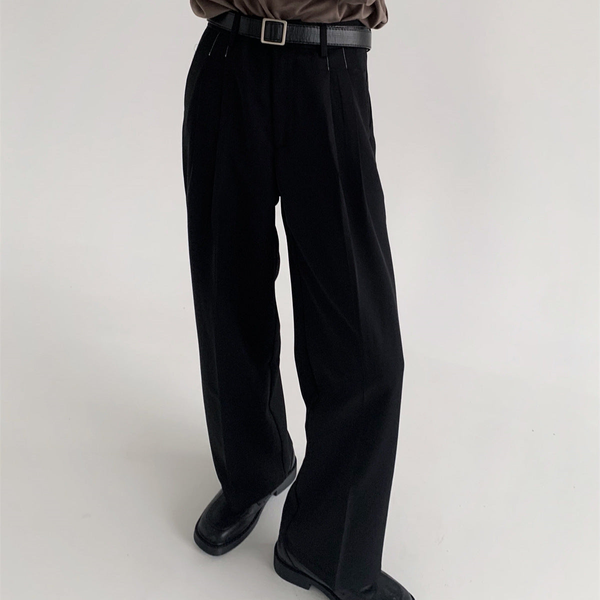 Loose Trousers High Street Wide Leg Draping Effect Leisure
