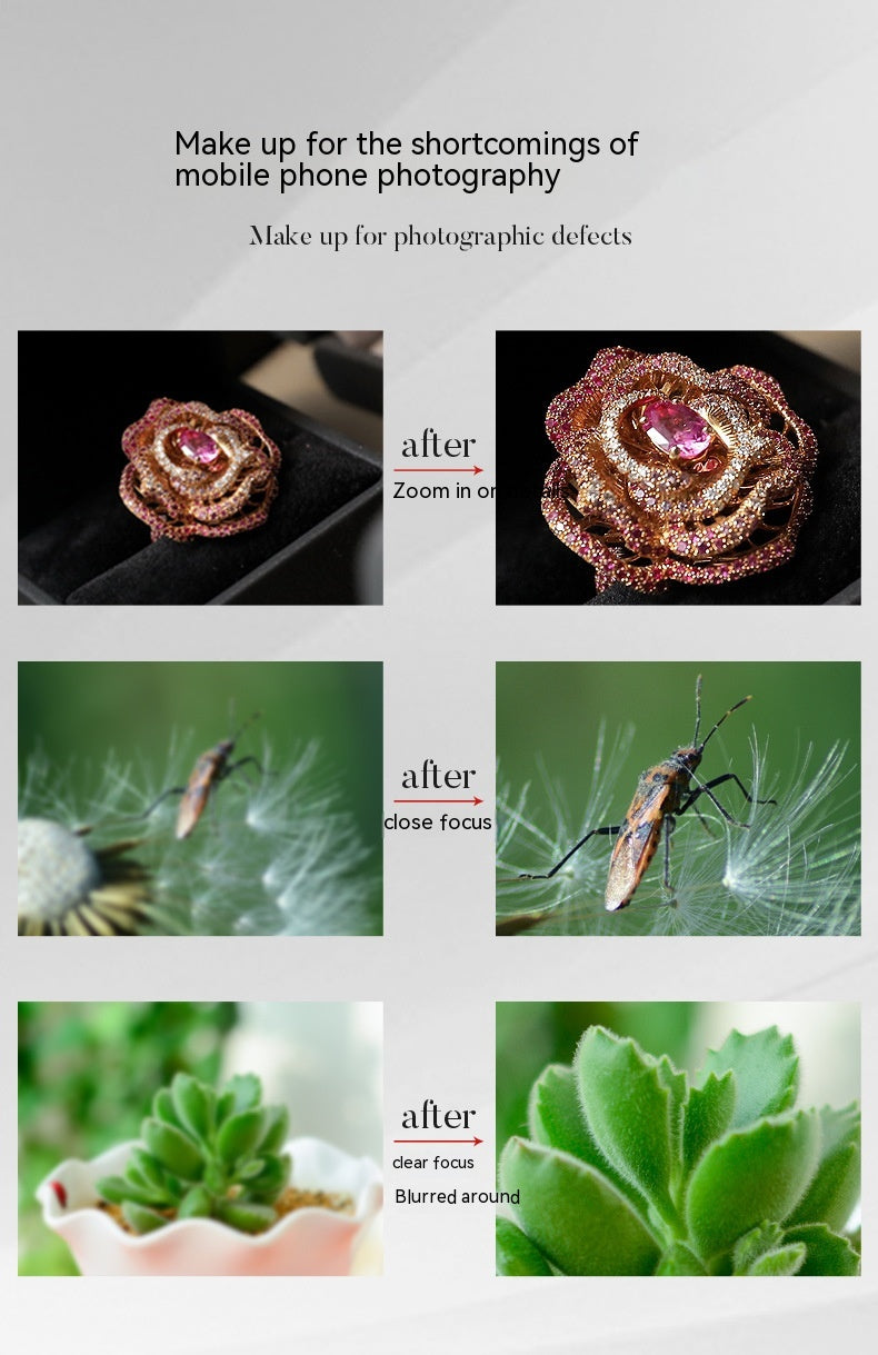 30-120mm Long-distance Mobile Phone Rear Macro Lens
