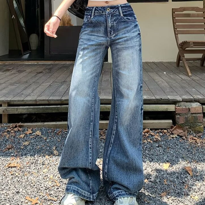 Bestselling Washed High-waist Slightly Flared Jeans That Dont Cling To The Legs