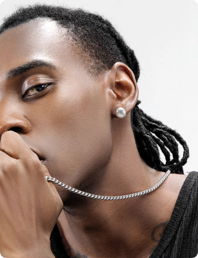 S925 Sterling Silver Earrings For Women All-match Single Pierced Earring