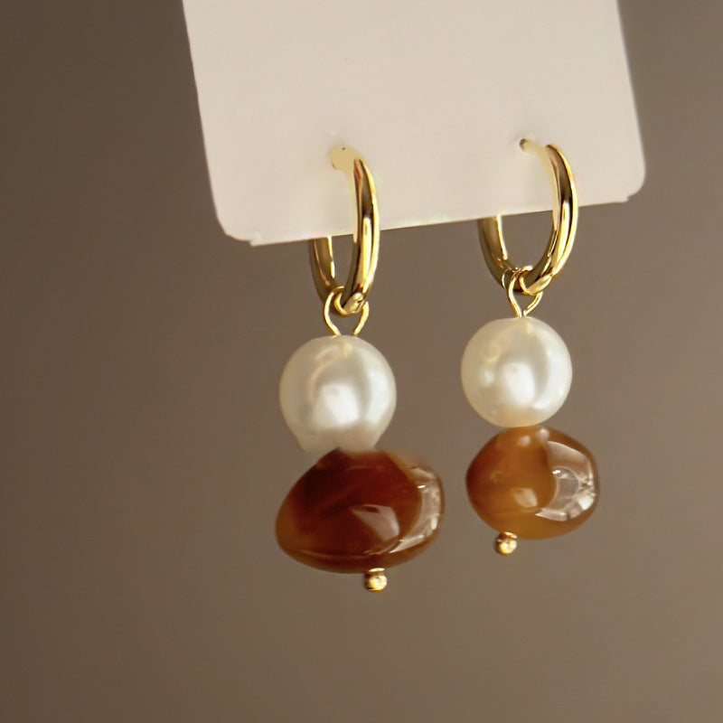 Retro Irregular Geometric Round Earrings