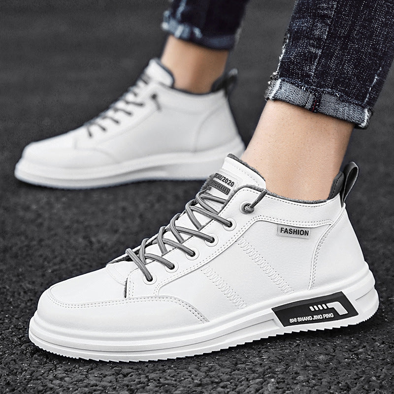 Men's Casual Cotton Shoes With Velvet Warm