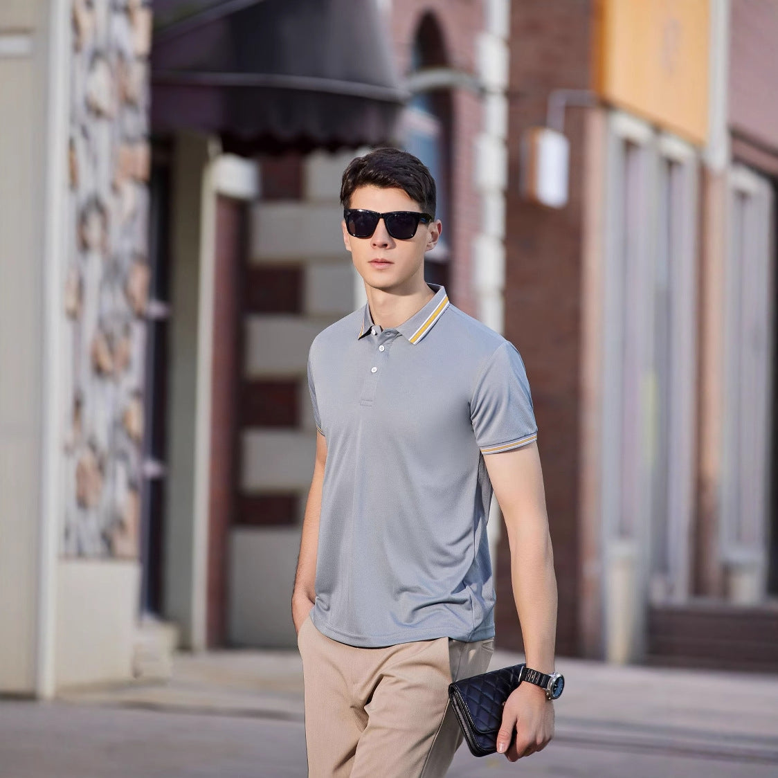 High-end Short-sleeved Lapel Polo Shirt T-shirt