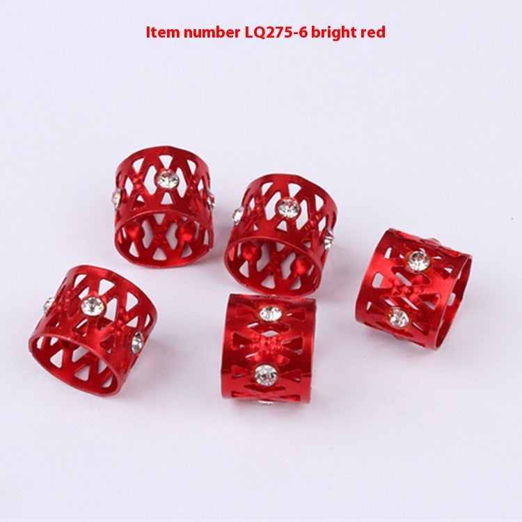 Wig Decoration Hollow Jeweled 7 Color Aluminum  Aluminum Headwear Hair Ring