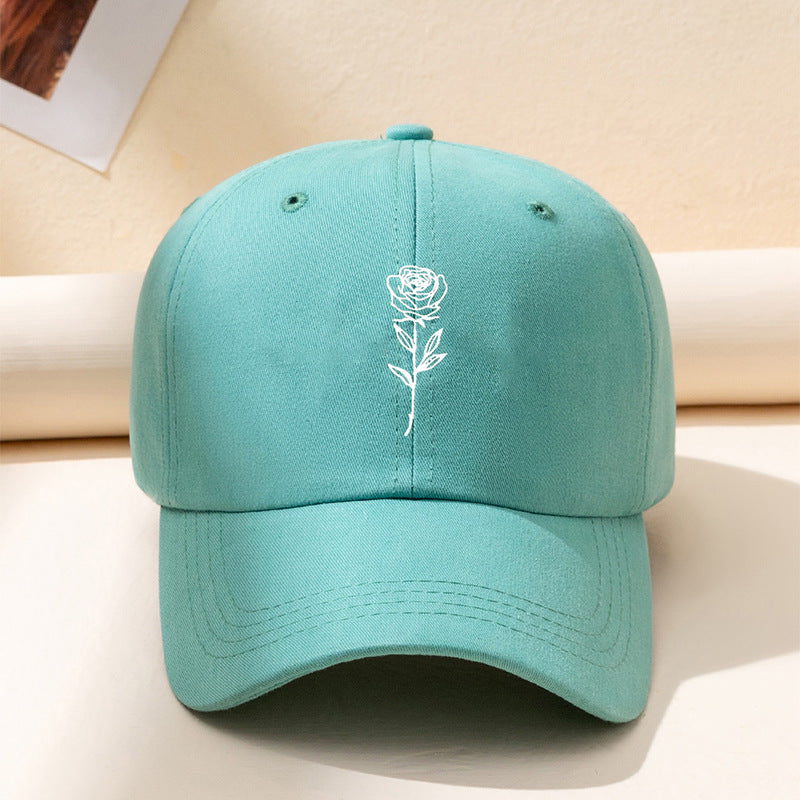 Men's And Women's Casual Simple Rose Washed Baseball Cap
