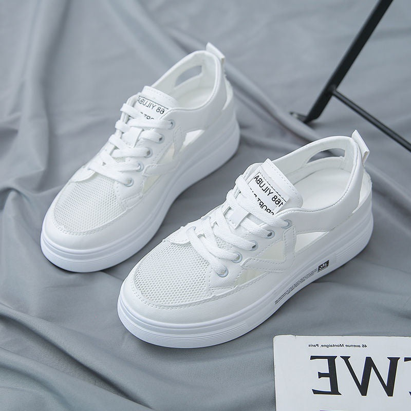 Thick-soled Sponge Cake All-match Baotou Casual Sports White Women's Shoes