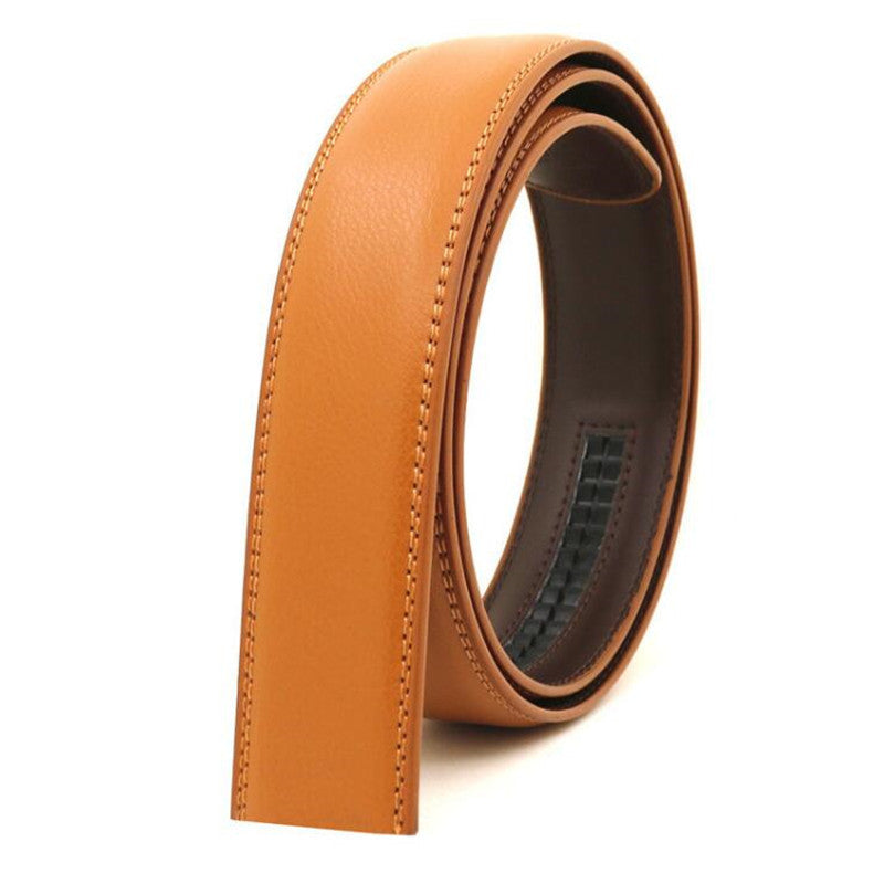 Men's Automatic Belt Body 3 5cm Genuine Leather Belt Without Buckle